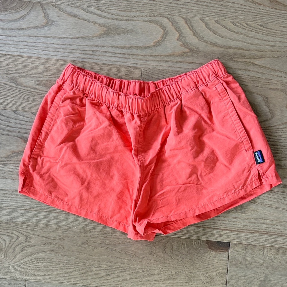 Patagonia Vibrant Coral Athletic Shorts